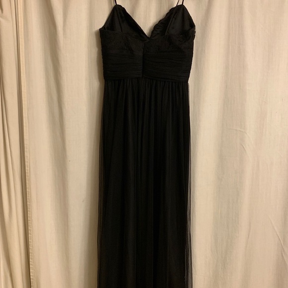 Amsale Black/Lace Tulle Bridesmaid Gown - Picture 3 of 4